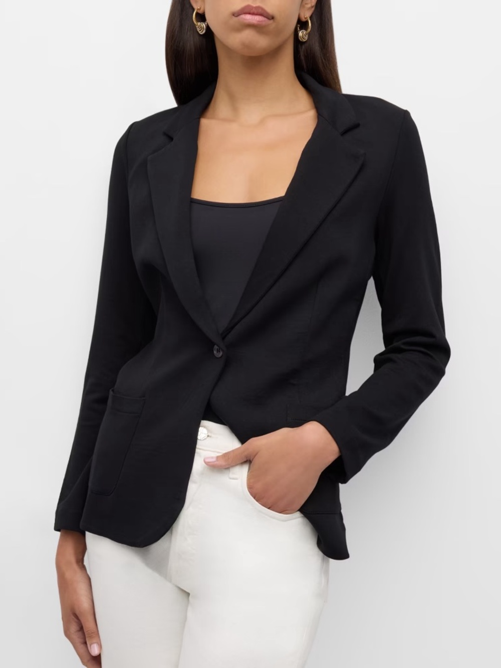 Majestic Filatures French Terry One Button Blazer - NWT - Black - Size 1